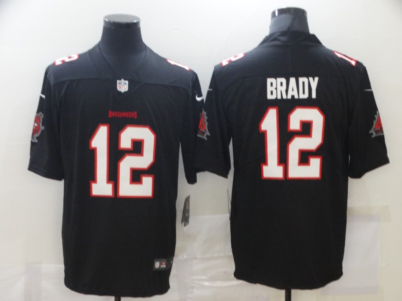 Men's Tampa Bay Buccaneers #12 Tom Brady New Black NFL 2021 Limited Stitched Jersey